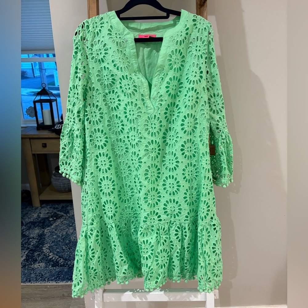 Green Lilly Pulitzer Eyelet Dress - Medium
